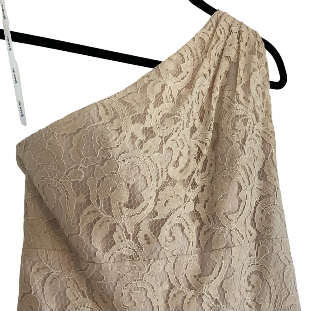 Jasmine Beautiful Lace One Shoulder Beige Dress
Size 6 - Picture 4 of 7